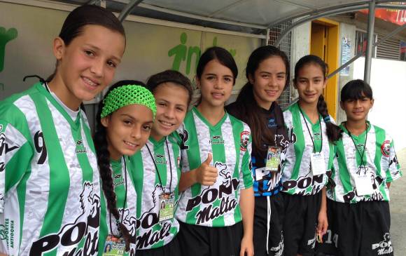 Jugadoras del equipo femenino de Atlético Nacional, subcampeonas en el año 2014. 