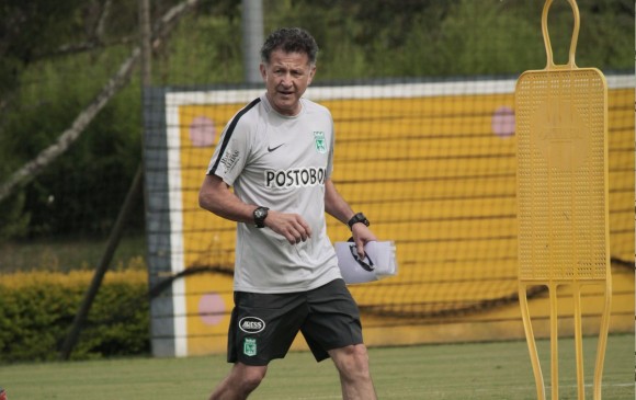 Juan Carlos Osorio hizo su primera práctica oficial con Nacional en su segunda temporada con el verde. FOTO CORTESÍA ATLETICO NACIONAL.
