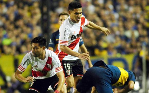 River Plate terminó jugando con ocho jugadores por las expulsiones de Teófilo, Sánchez y Mayada. FOTO ARCHIVO AFP