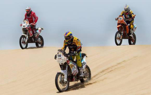 Juan Esteban Sarmiento, Chilo (190), es una de las cartas de Colombia en el rali Dakar. FOTO ARCHIVO