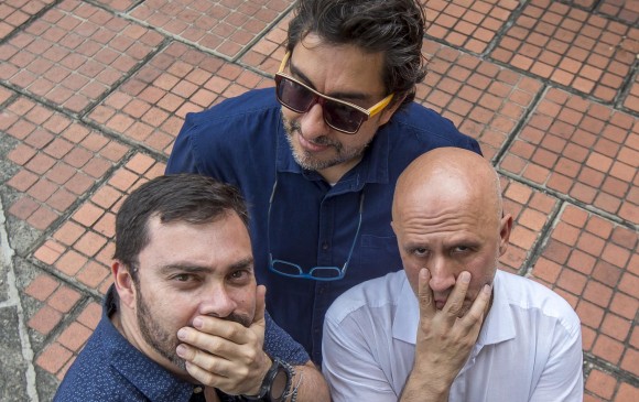 Juan Mazo, Juan Guillermo Moreno y Javier Rodríguez, de Un Comino, que se estrenan en las tablas. FOTO Juan ANtonio Sánchez