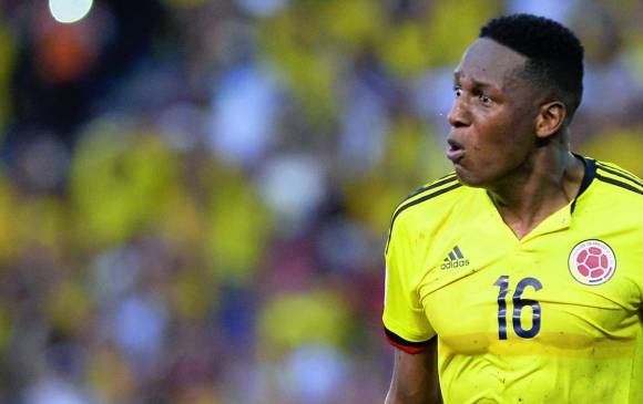 El defensor Yerry Mina fue el encargado de darle la paridad a Colombia. FOTO AFP