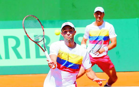 Juan Sebastián Cabal (adelante) y Robert Farah, los dos tenistas vallecaucanos que ilusionan en Río. FOTO COLPRENSA