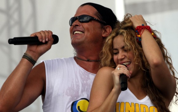 Carlos Vives y Shakira han compartido escenario en repetidas ocasiones. FOTO ARCHIVO Colprensa