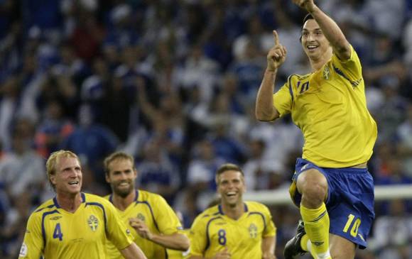 Zlatan Ibrahimovic, el capitán de Suecia, es el único futbolista que ha marcado en cuatro Eurocopas (2000 a 2012). FOTO Reuters