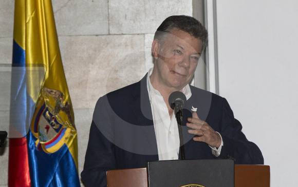 Juan Manuel Santos hizo un balance de cómo está el país a un año de terminar su gobierno. Foto: Jaime Pérez Munévar