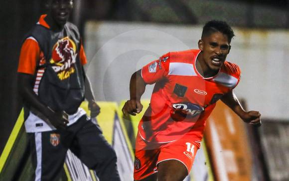 Esta fue la celebración del gol de Jairo Palomino. FOTO jaime pérez