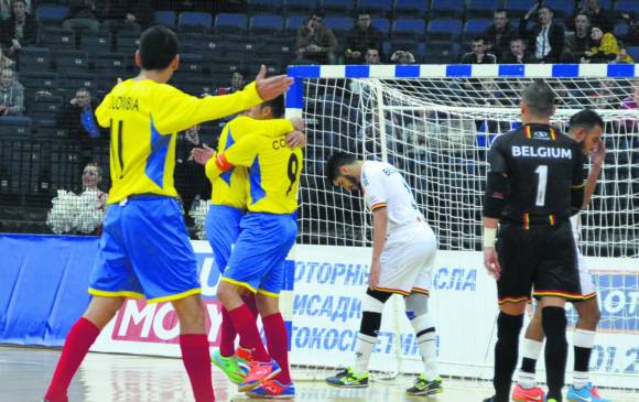 Colombia goleó a Bélgica ante 4.000 personas, rendimiento perfecto. foTO cortesía minks