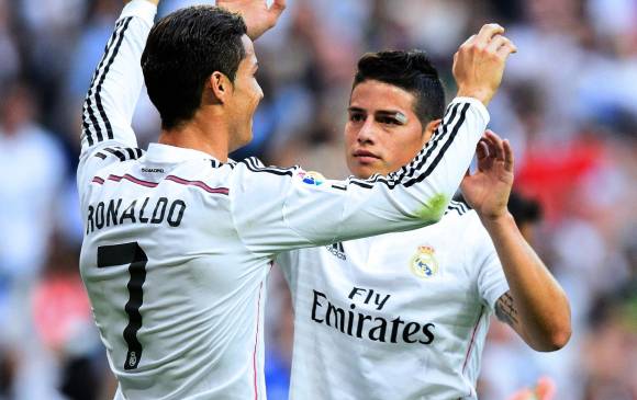 El delantero colombiano del Real Madrid, James Rodríguez, ofreció este lunes una entrevista al diario español Marca. FOTO AFP