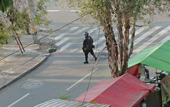 Disturbios este jueves en la U. de A. Foto: Guardianes Antiioquia