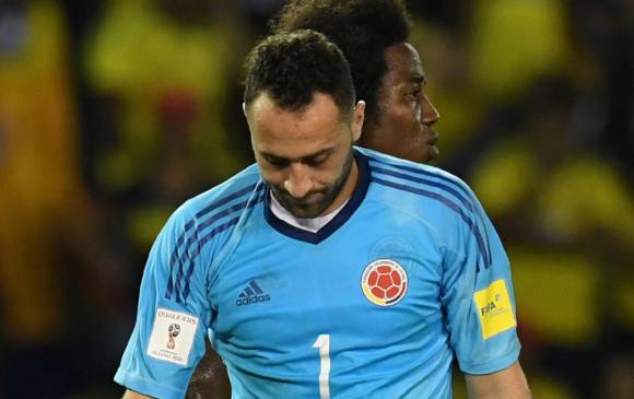 David Ospina en el partido contra Paraguay en Barranquilla. FOTO AFP