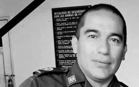 Edier Burbano, intendente de la Policía, víctima del atentado en Padilla Cauca. Foto Cortesía