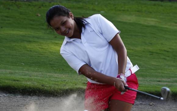 La joven golfista paisa ha disputado en dos ocasiones el US Kids de Golf en Estados Unidos. FOTO Jaime Pérez