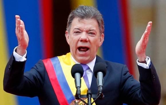 El presidente Santos se reeligió en el 2014. Foto archivo