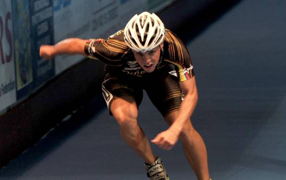 Andrés Campo, deportista colombiano, integrante del equipo de patinaje sobre hielo. FOTO Cortesía Luis Ramírez
