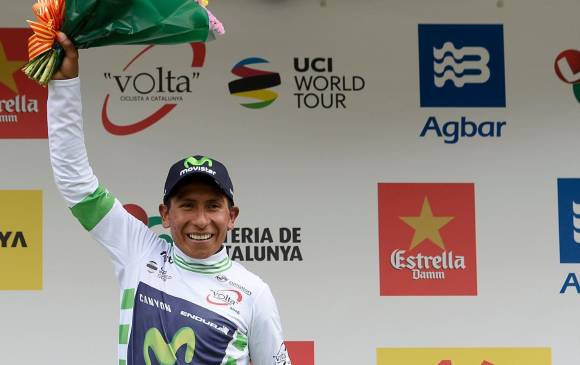 Nairo sonrió en Cataluña desde la cuarta etapa en Port Ainé, donde se apoderó del liderato y lo defendió hasta el final. FOTO AFP