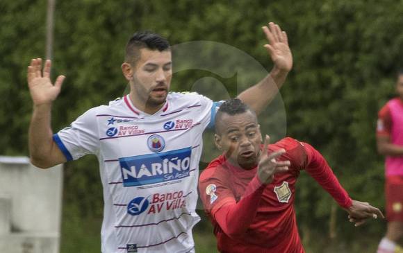 Pasto y Rionegro terminaron igualando 1-1 en un partido más de lucha que de buen fútbol. FOTO róbinson sáenz