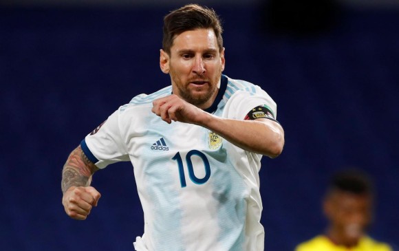 Lionel Messi volvió a la Albiceleste y fue vital en la apretada victoria sobre Ecuador. Su gol es el 71 con esa Selección (34 en amistosos, 22 en eliminatorias, 9 en Copa América, 6 en mundiales. FOTO AFP