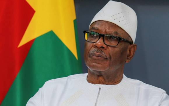 Ibrahim Bubacar Keita, presidente de Malí, reelegido este domingo en el cargo. Foto AFP.