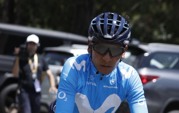 Nairo Quintana, líder del Movistar, es uno de los candidatos para alcanzar el título del Tour Colombia 2.1. FOTO manuel saldarriaga