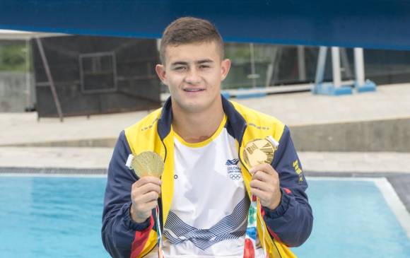 Daniel Restrepo, doble medallista en los Juegos Olímpicos de la Juventud 2018. FOTO ARCHIVO