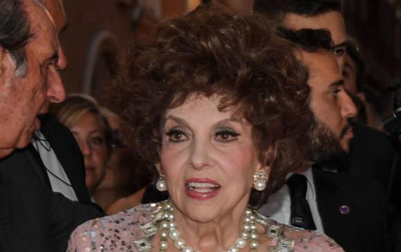 Gina Lollobrigida celebró su cumpleaños con sus parientes y paisanos. Foto AFP
