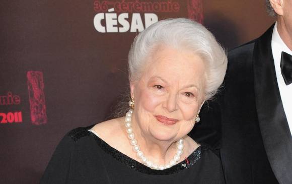 Así lucía Olivia de Havilland en 2011 cuando asistió a los premios César del cine francés. La actriz vive en París y hace dos años, con 102, seguía posando para las cámaras. FOTO Getty