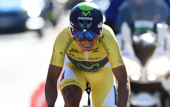 Nairo Quintana, líder en Romandía. Hoy, penúltima etapa. FOTO afp