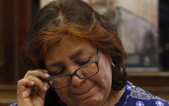 GriseldaTriana, la esposa del periodista Javier Valdez, asesinado por narcotraficantes en México, recibió en España el premio póstumo de la Asociación de Prensa de Madrid. FOTO EFE