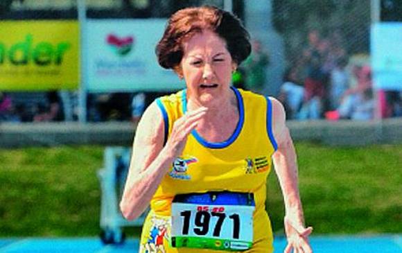 Emilia García de Fontán tenía, entre sus logros, el récord suramericano Máster de 400 metros que se disputó en Medellín en 2015. FOTO Cortesía familiar