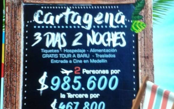 Este es el paquete turístico que compraron Clara Gómez y sus familiares.