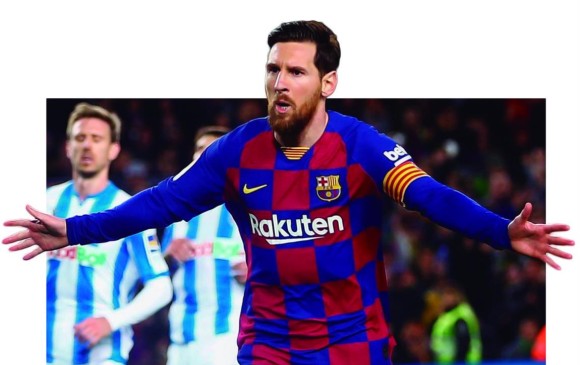 Messi es la principal figura del certamen que lidera su equipo, con dos puntos de ventaja sobre Real Madrid. FOTO efe 
