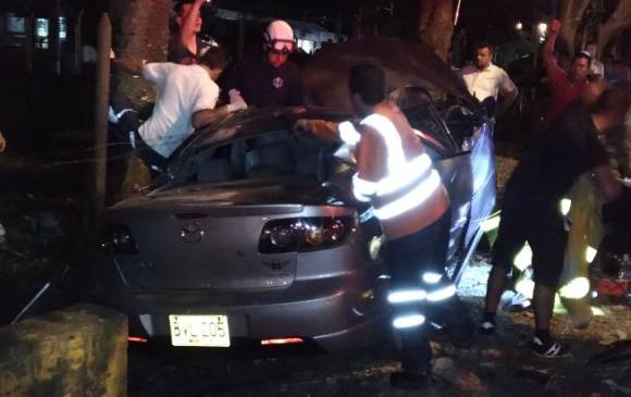 Pérdida total para vehículo que se accidentó en Girardota