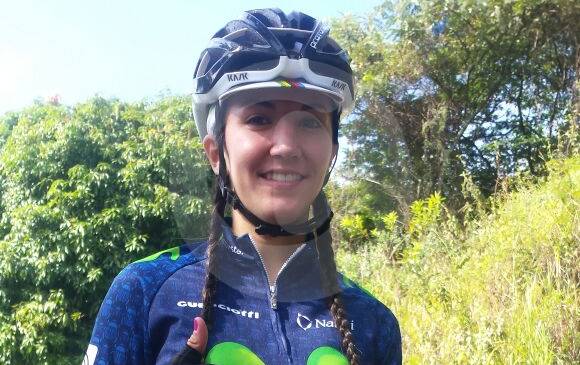 Luisa Agudelo logró su segundo triunfo en ciclismo. Este año venció en el medio fondo de Ruta Colombia. FOTO Donaldo Zuluaga