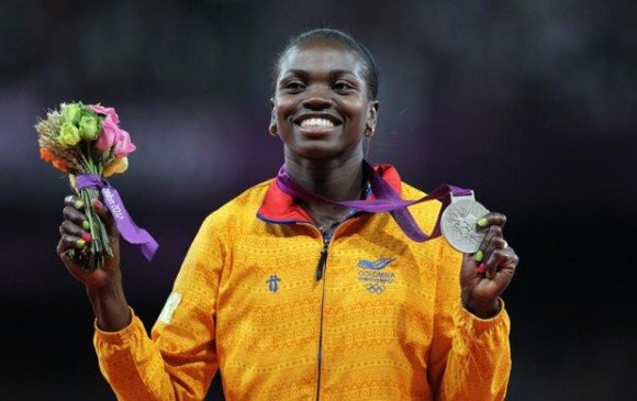 Catherine Ibargüen, esperanza de oro para el país en los Olímpicos de Río, fue medalla de plata en Londres 2012. FOTO REUTERS