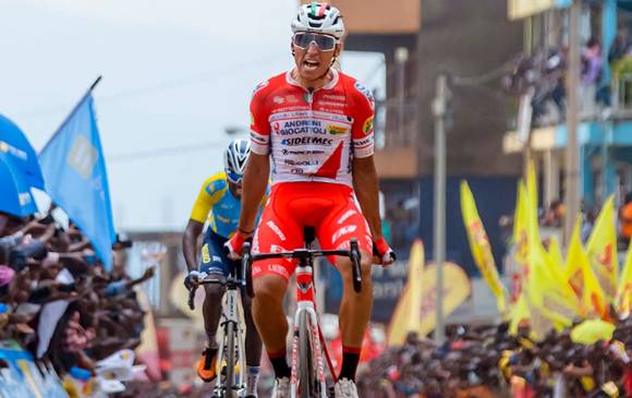 Jhonatan Restrepo realiza su mejor temporada ciclística. En Ruanda fue una de las figuras. FOTO CORTESÍA TEAM ANDRONI
