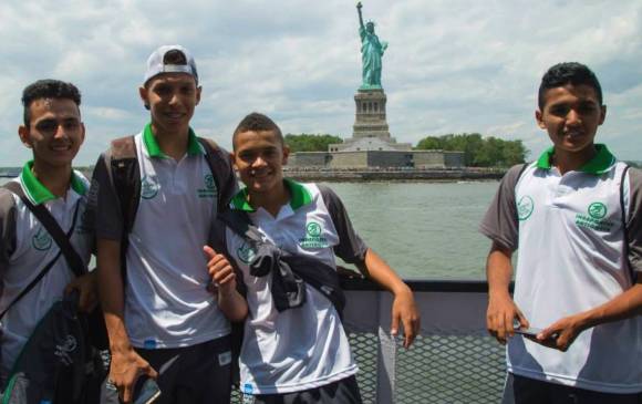 Julián Sepúlveda, junto a otros 21 jóvenes, viajó a Estados Unidos a representar al país en un torneo internacional. FOTO CORTESÍA