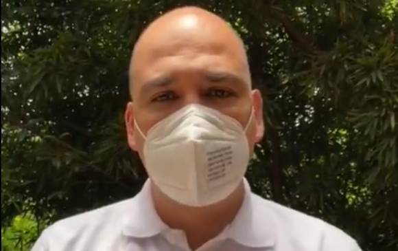 Alcalde de Bello, Óscar Andrés Pérez. FOTO CAPTURA DE VIDEO / CUENTA DE TWITTER @OSANPEREZ
