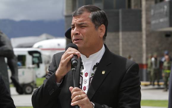 El mandatario ecuatoriano recalcó que el de Colombia, es el último conflicto que queda en la región. FOTO Colprensa