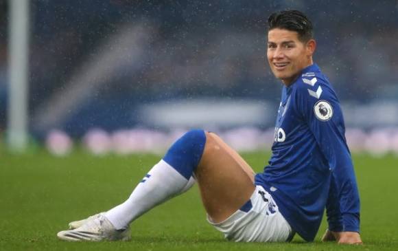 En su mejor momento con el Everton, James sufre una lesión que lo saca del juego del fin de semana. FOTO getty.