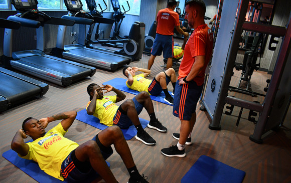 En Miami trabajan los jugadores de la Selección Colombia bajo la dirección técnica de Arturo Reyes (encargado). FOTO cortesía FCF