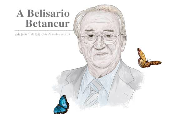 Homenaje a expresidente Belisario Betancur en premio El Colombiano Ejemplar. 