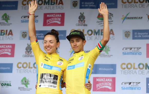 Aranza Villalón y Jéferson Ruiz, Dos de las figuras que estarán en el Tour y la Vuelta. Ambos defenderán títulos. FOTO FEDECICLISMO