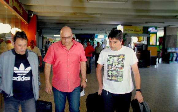 El preparador físico y el gerente administrativo de la selección gaucha buscan hotel y sitio de entrenamiento para afrontar el partido frente a Colombia por las Eliminatorias al Mundial de Rusia 2018. FOTO Colprensa
