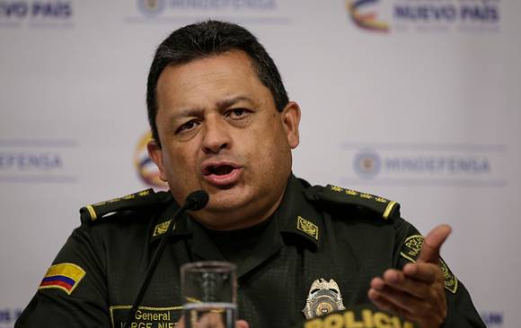 El director de la Policía Nacional general Jorge Nieto. FOTO Colprensa 
