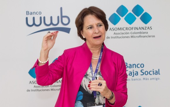 La presidente ejecutiva de Asomicrofinanzas, Maria Clara Hoyos Jaramillo, destacó que entre enero y mayo la cartera ha crecido un 3 %.