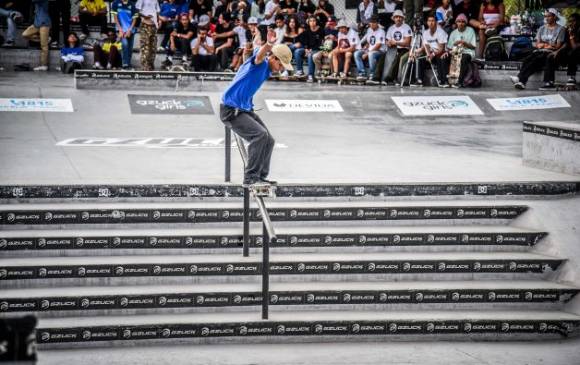 Juan Esteban Vallejo tiene 17 años y estuvo cerca de quedarse con el oro en el Panamericano de Lima, una caída en su rutina le privó del primer escalón del podio. FOTO cortesía World Skate 