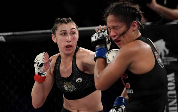 Sabina Mazo izquierda causa sensación entre los medios especializados y en la UFC puede mostrar su categoría y convertirse en una de las mejores. FOTOs cortesía LFA