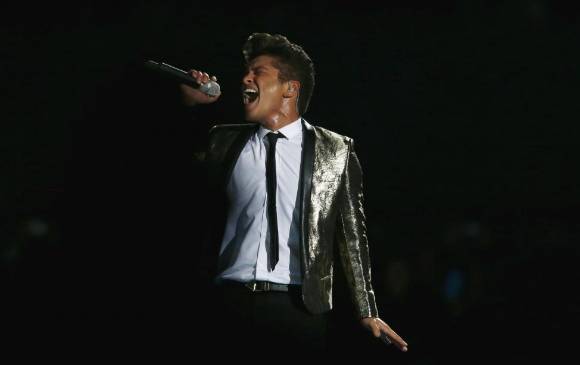 Bruno Mars, cantante estadounidense. FOTO Reuters