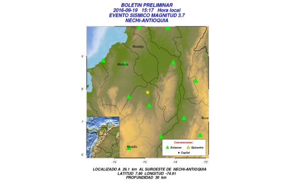 Nuevo temblor se sintió en el Bajo Cauca antioqueño